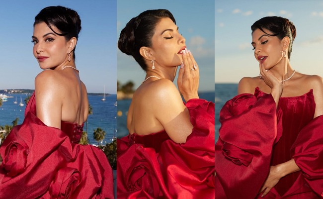 HOT: Jacqueline Turns Up the Heat in Fiery Red