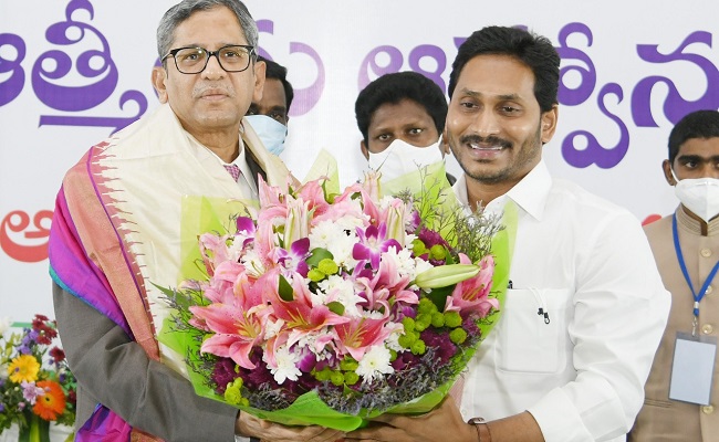 Curious Attention On 'CM Jagan-CJI Ramana Meet'