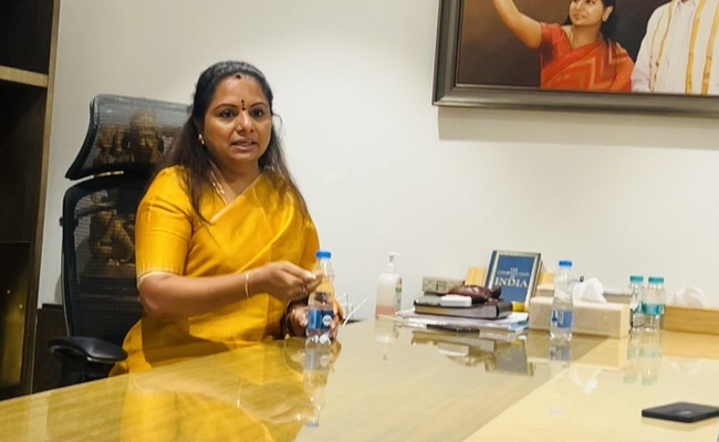 Kavitha alleges conspiracy for BRS-BJP merger