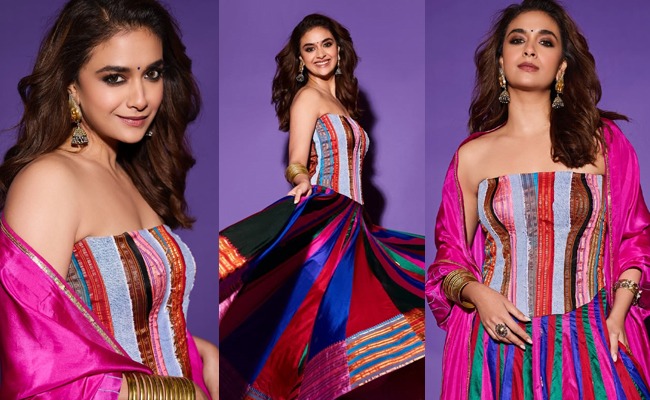 Pics: Talented Actress Dazzles In Rainbow Dress