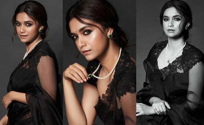 Pics: Black Saree Treat By Talented Actress