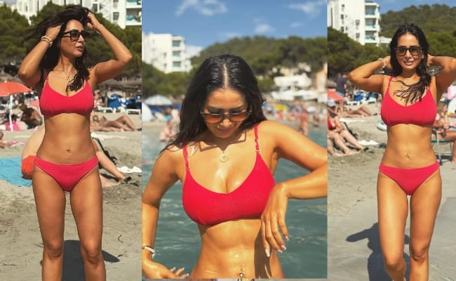 HOT: 45-Year-Old Actress Sizzles in Red Bikini