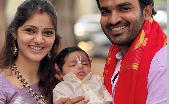 Hero Kiran's Baby Boy Named Hanu at Tirumala