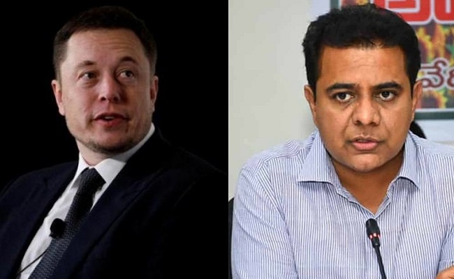 KTR invites Elon Musk to 'set shop' in Telangana