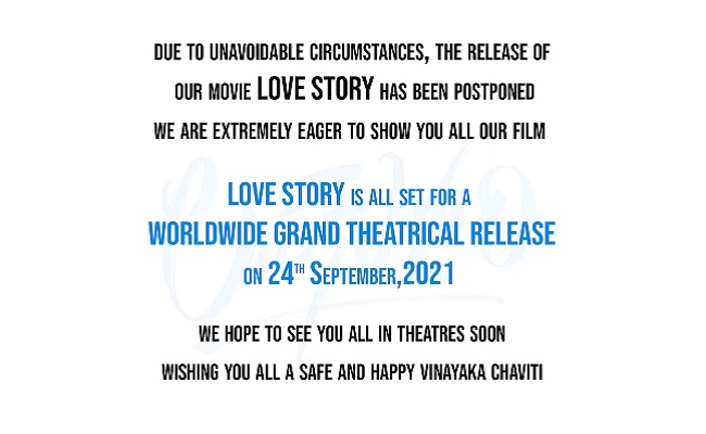 'Love Story' release in theatres on Sep 24th