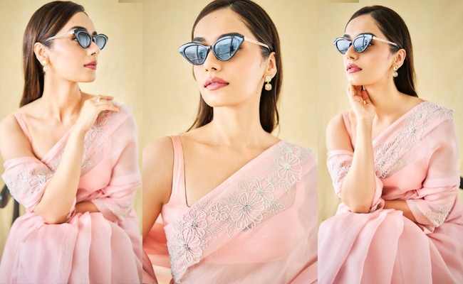 Pics: Manushi Chhillar Stuns In Chic Saree Look