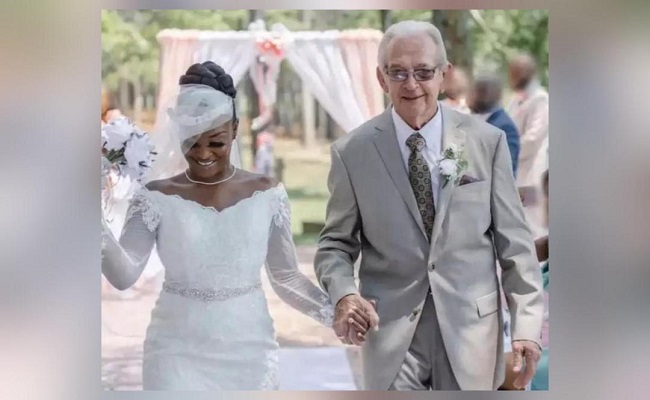 Viral: 24 yr old woman married to 85 yr old man in US