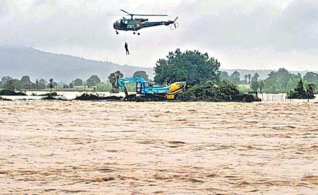 BRS leaders encroachments behind floods in T'gana?