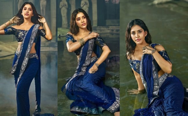 HOT: iSmart Lady Nails In Blue Saree