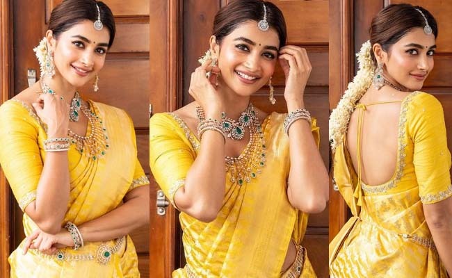 Pics: Beautiful Grace In Yellow Saree