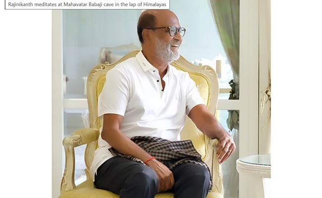 Rajinikanth Meditates in Himalayan Babaji Cave