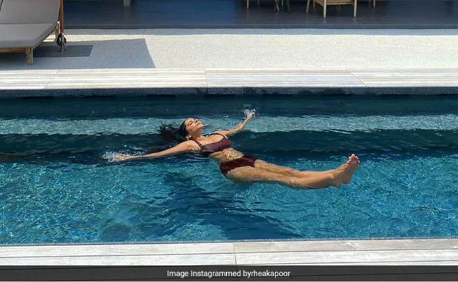 Newlywed Rhea Kapoor Lounges In The Pool