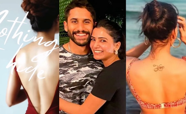 Samantha Removes Tattoo on Her Back