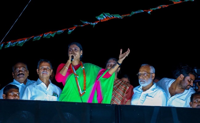 Attempt to disrupt Sharmila's campaign in Pulivendula