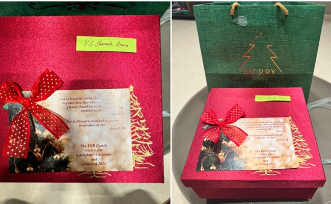 Sharmila sends Christmas gift to Lokesh