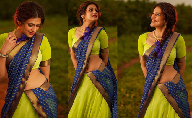 Pics: Lady Kills With Half Saree