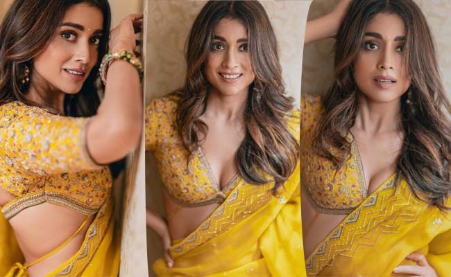 Pics: 'Hearty' Treat In Yellow Saree