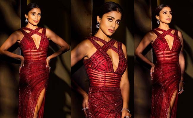 Pics: Shriya's Slender Body In Red