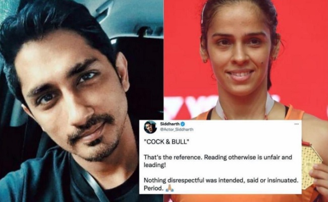 Siddharth accused of 'sexist' tweet on Saina