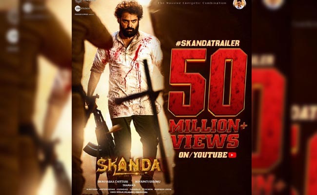 Skanda Trailer Attains Massive Milestone