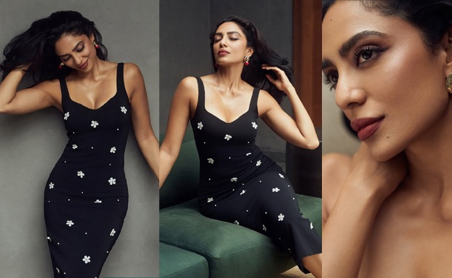 HOT: Sobhita Stuns in Floral Black Dress