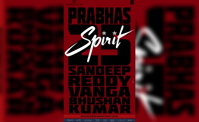 Prabhas and Sandeep Vanga's 'Spirit' announced