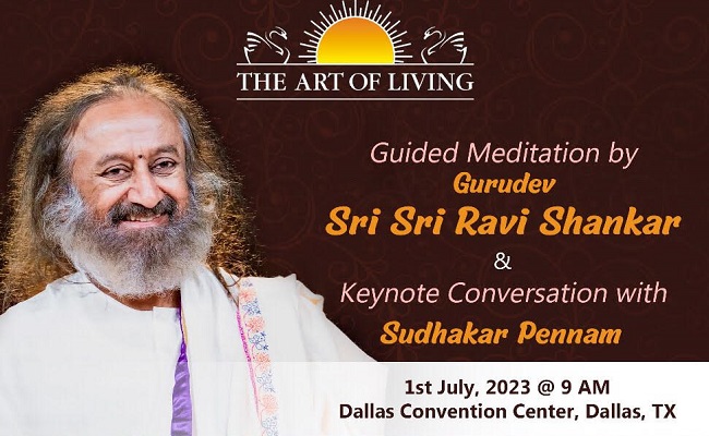 Sri Sri Ravi Shankar gracing NATA convention in Dallas
