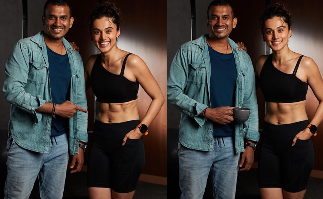 Taapsee's washboard abs leave the Internet amazed