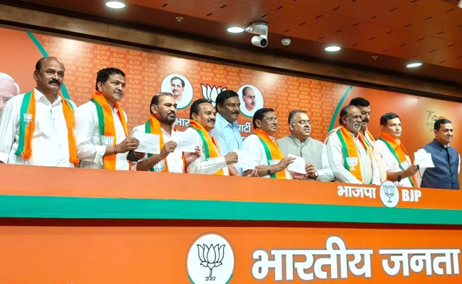 Jolt to BRS as 4 party leaders switch to BJP
