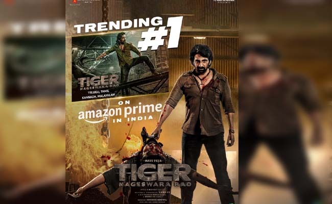 Ravi Teja's Tiger Nageswara Rao Trending No 1