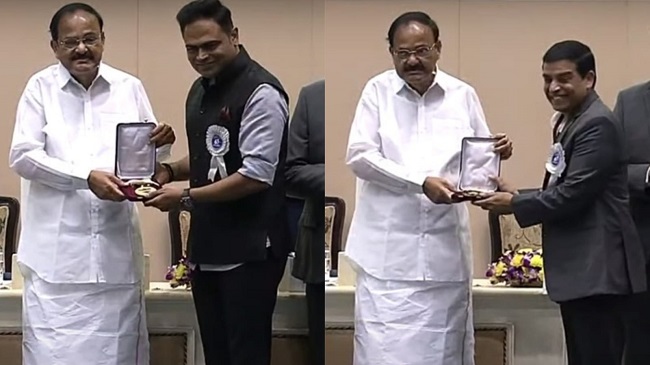 Vamsi, Dil Raju Receive National Award For Maharshi