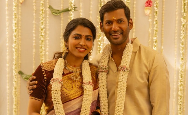 Actor Vishal Gets Engaged to Actress Sai Dhanshika