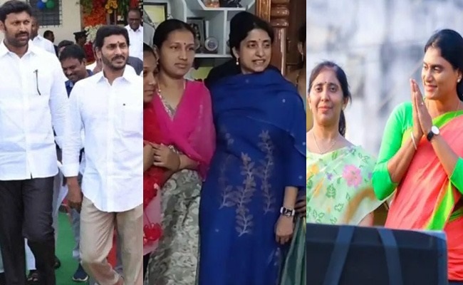 Members of the divided YSR family hit campaign trail