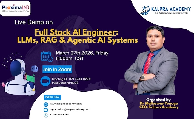LIVE Demo on Full Stack AI LLMs, RAG, AI Agent's
