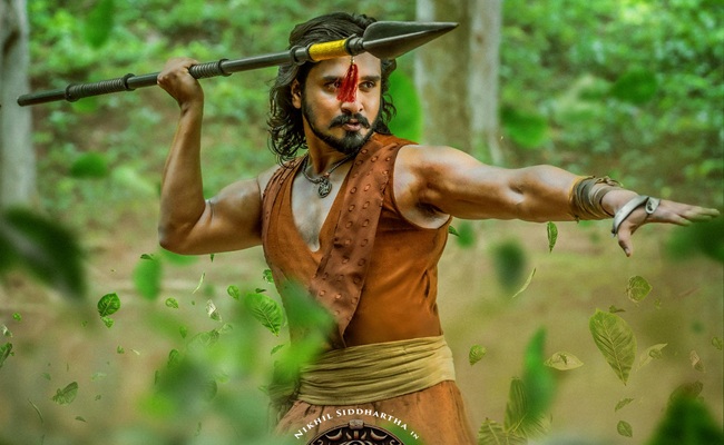 Nikhil's Swayambhu, Visually Stunning Song Loading