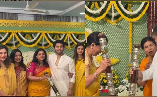 Allu Sirish Begins Pre-Wedding Festivities, Upasana Attends
