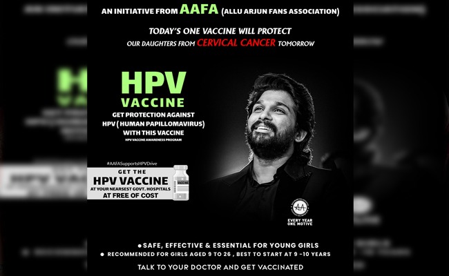 Allu Arjun Fans Take Up HPV Vaccine Awareness Drive