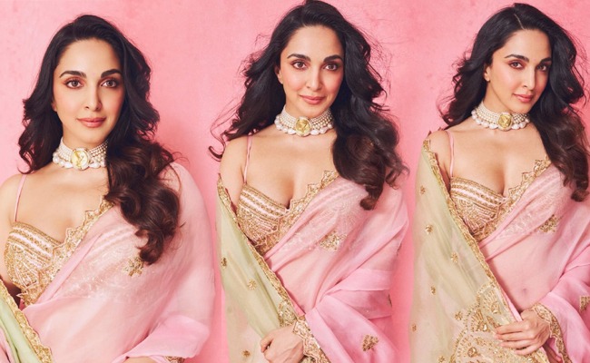 HOT: Kiara Turns Heads In Regal Saree Look