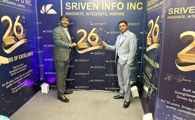 Sriven Info Marks 26 Years, Eyes AI Product Leap by 2030
