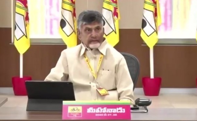 Naidu hits out at Jagan at virtual 'Mahanadu'