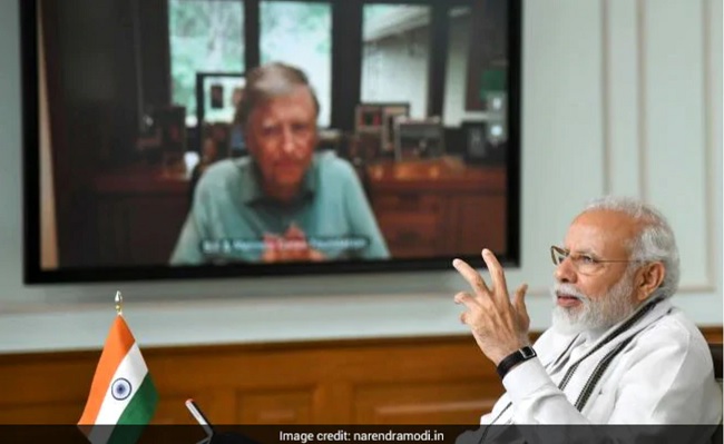 PM Modi Discusses COVID-19 Situation With Bill Gates