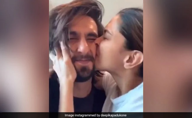 Deepika kisses 'cutie' Ranveer's 'squishable face'