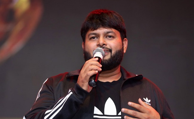Thaman Begins Music Session for Sarkaru
