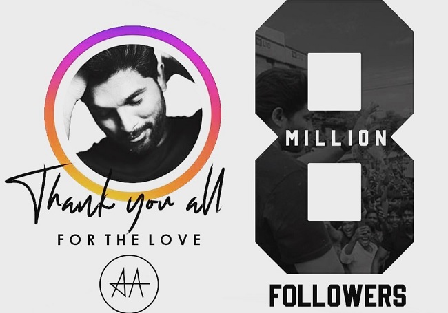 Allu Arjun Thanks 8 Million Insta Followers