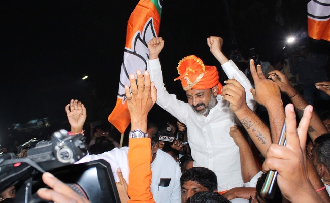 Celebrations break out in Telangana BJP camp