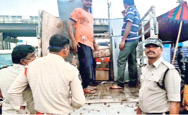 AP destroys liquor worth Rs 72 lakh with a roadroller