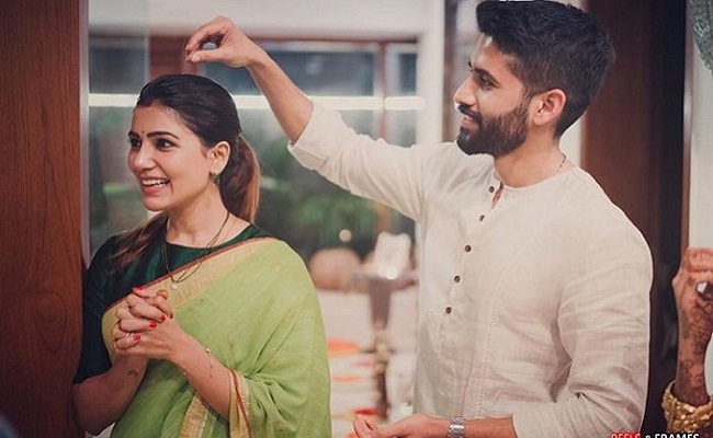 Pic Talk: Naga Chaitanya Blesses Wife Samantha