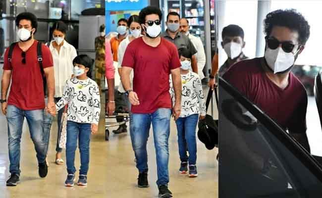 Viral Pics: NTR returns to Hyderabad from Vacation