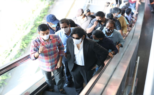 Pics: Pawan Kalyan takes a metro ride to Miyapur