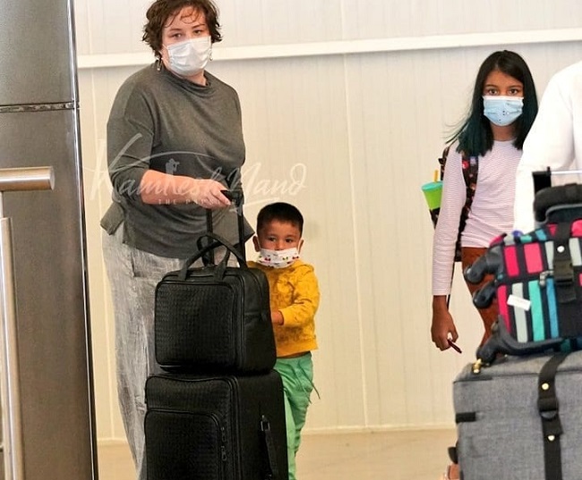 Viral Pics: Pawan's Wife Anna and Kids at Airport